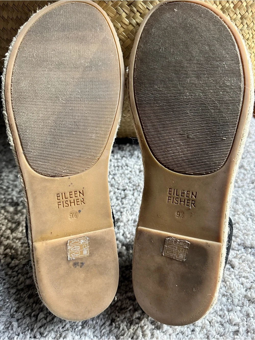 Eileen Fisher Black Espadrille Sandals